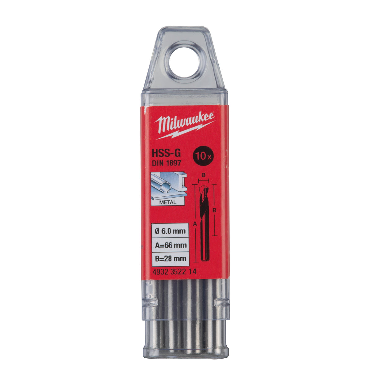 Burghie scurte HSS Ground pentru metal - DIN 1897 - set a câte 5 și 10 buc Milwaukee