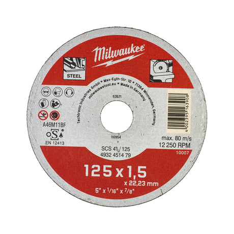 Discuri debitare metal - seria contractanți Milwaukee