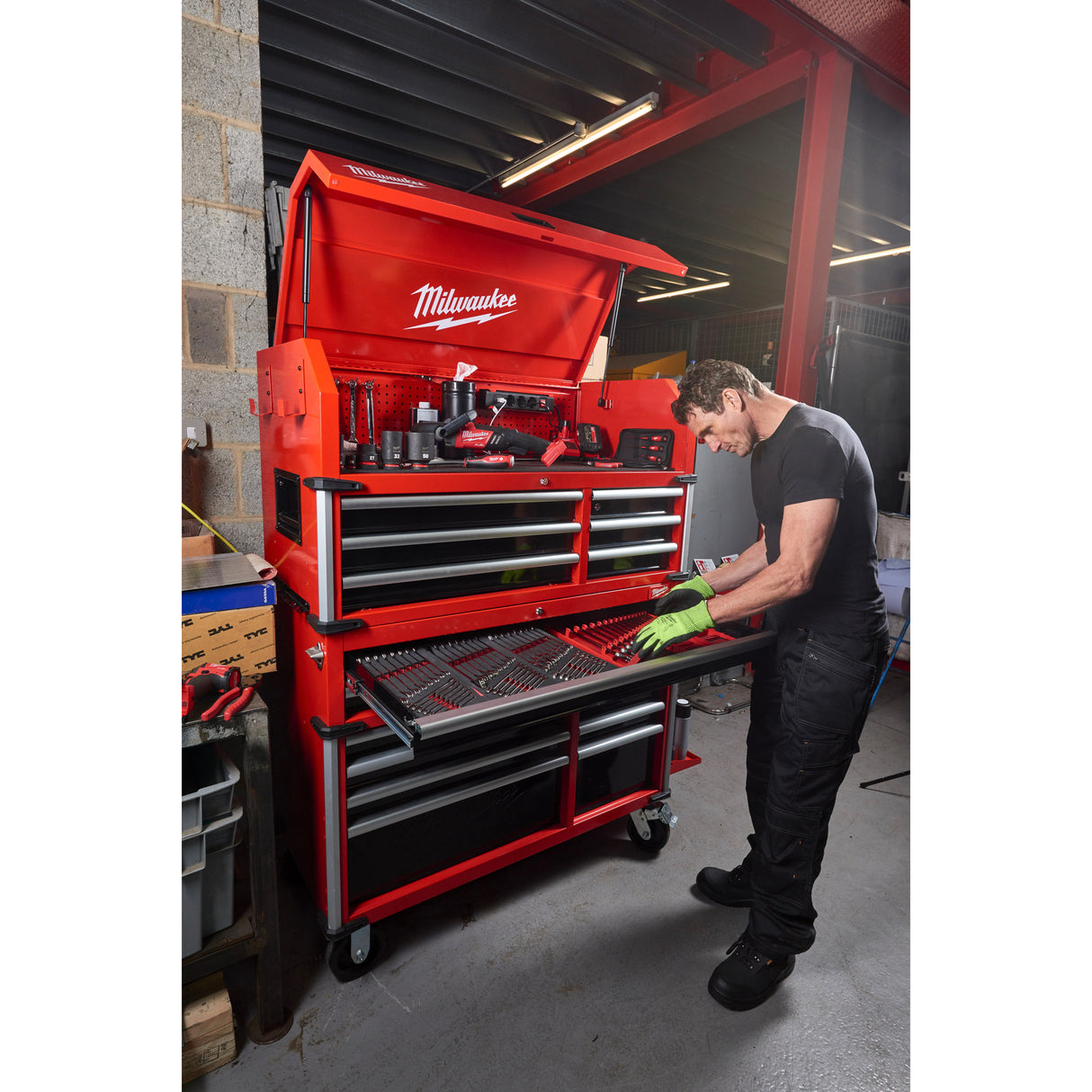 Milwaukee Dulap de scule, cu 6 sertare, metalic, 117 cm (modul suplimentar pentru cel mobil) 4932478854