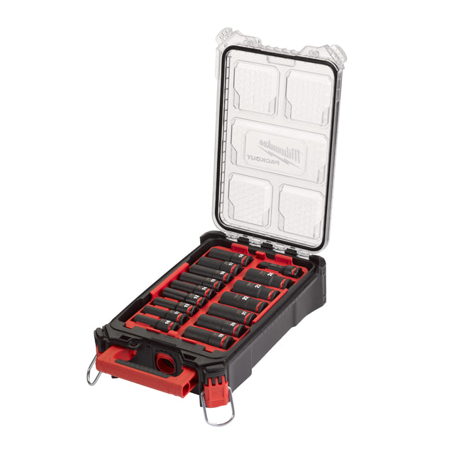 Milwaukee 1/2" PACKOUT impact socket set - 16 pc 4932480943