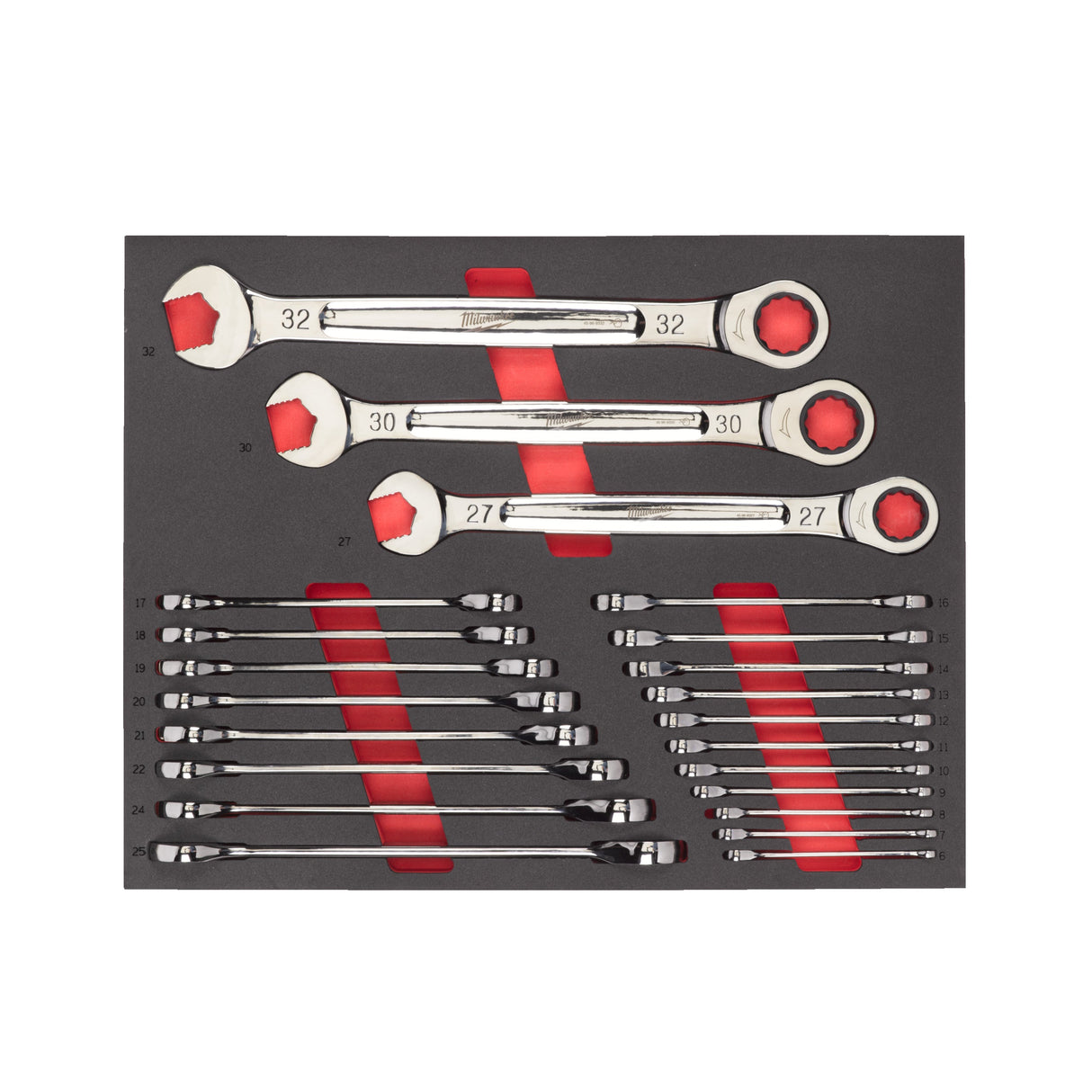 Set inserție spumă chei combinate cu clichet MAX BITE™ Milwaukee