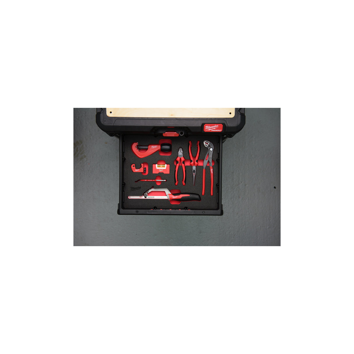 Milwaukee Inserție spumă PACKOUT cu 8 scule pentru instalatori 4932493639