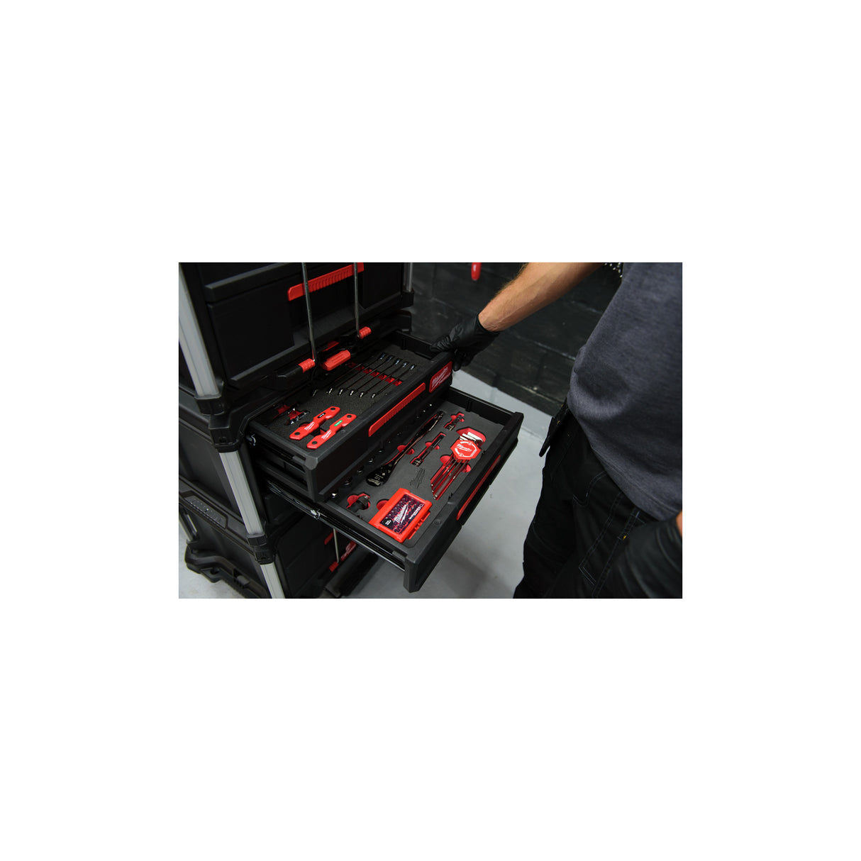 Milwaukee Inserție spumă PACKOUT, 39 buc chei combinate, chei combinate cu clichet 3/8" 4932493640