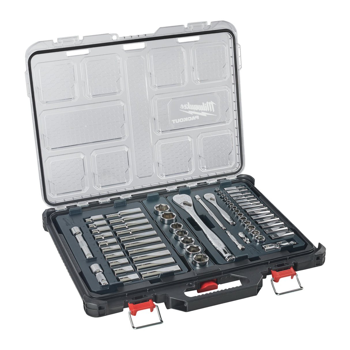 Milwaukee Set 63 chei cu clichet 1/4in + 1/2in  4932493661
