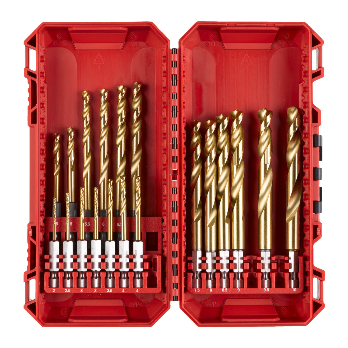 RED HEX - Burghie SHOCKWAVE™ HSS-Ground Titan pentru metal Milwaukee