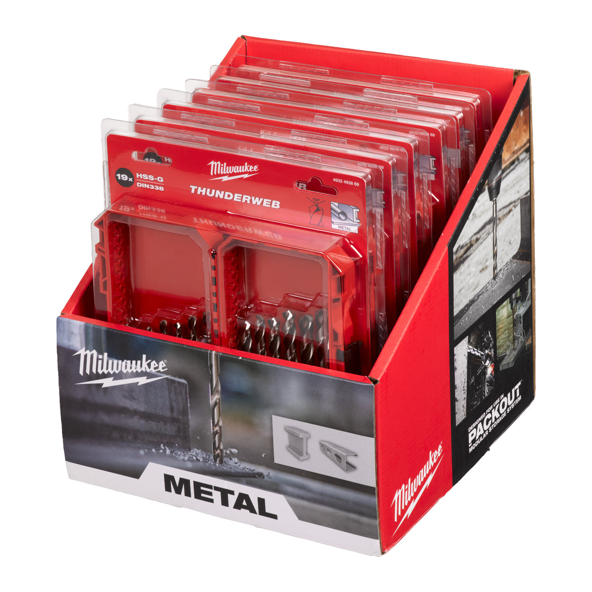 Milwaukee Set burghie metal HSS-G TW - 19 buc 4932493869