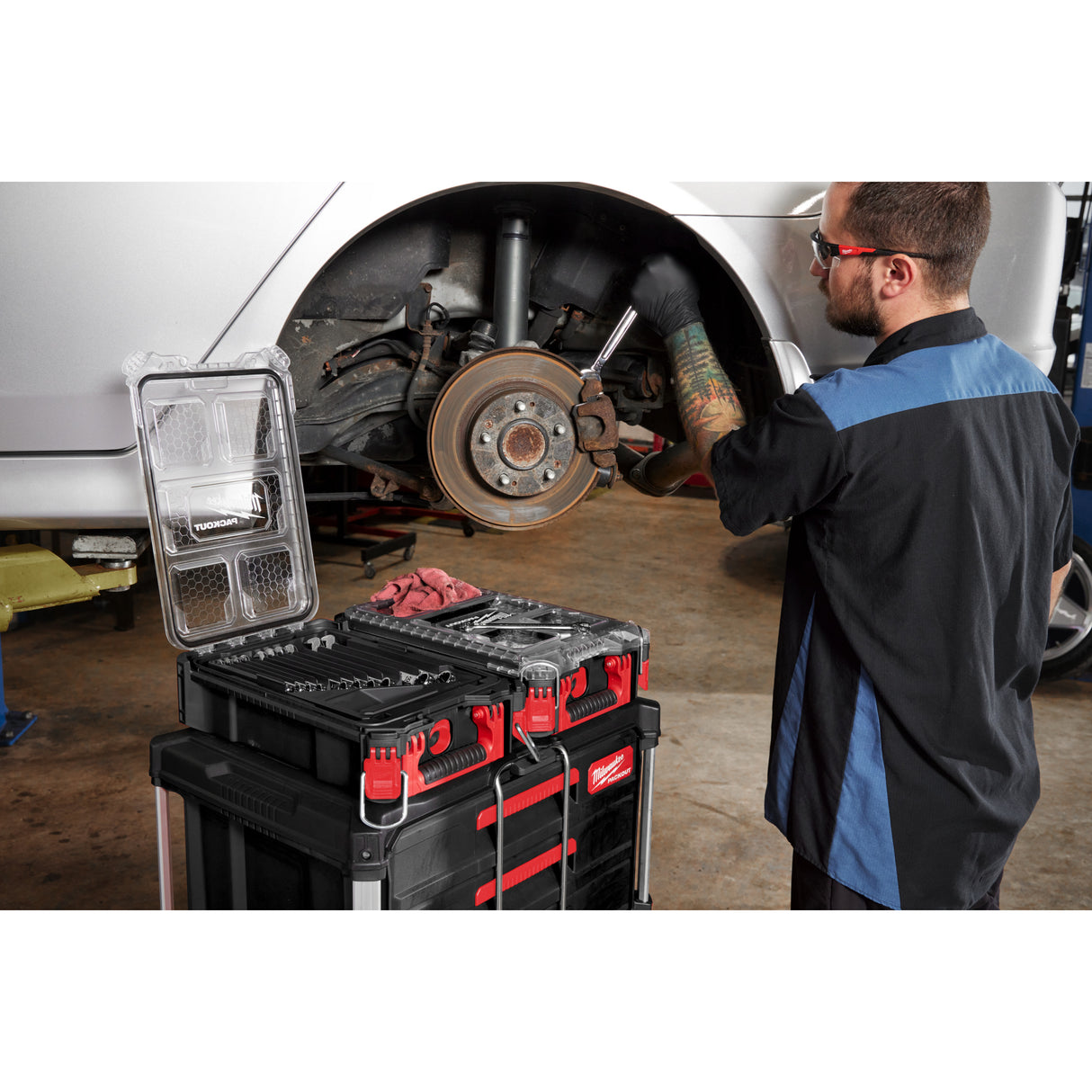 Milwaukee Set 15 chei combinate MAXBITE cu Packout 4932498141