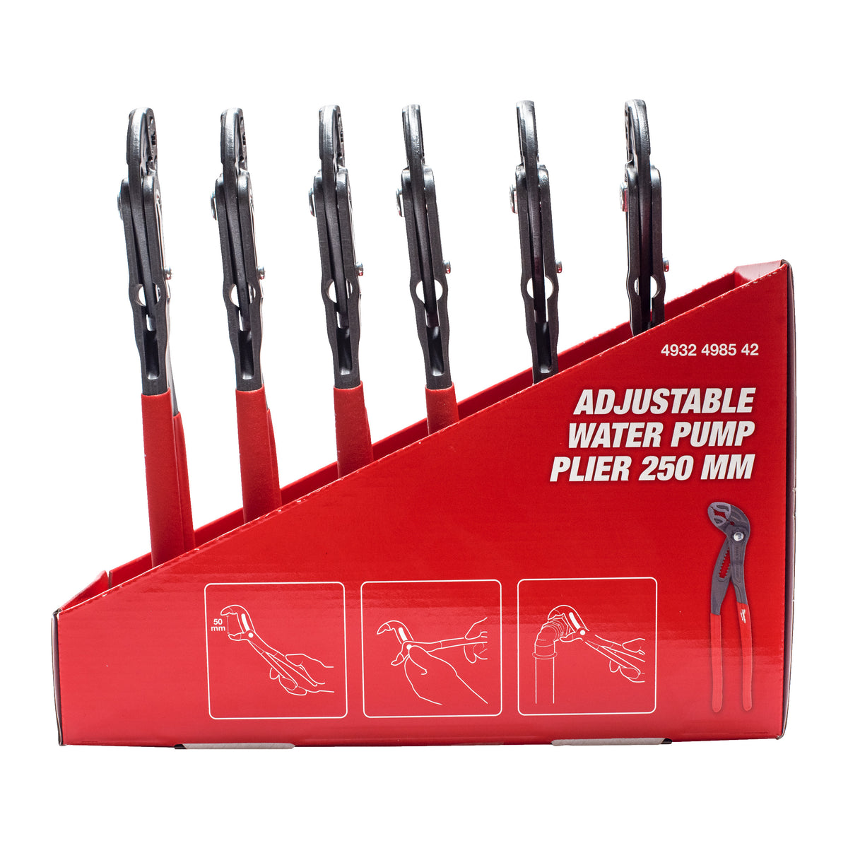 4932498542 Clește 250 mm pentru pompa de apă - stand tejghea Milwaukee