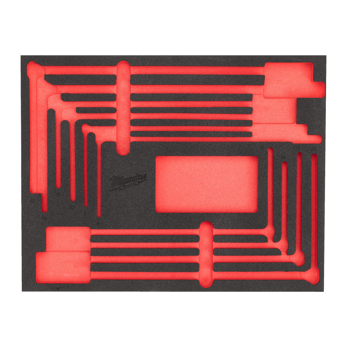 Set inserție spumă chei cu mâner T Milwaukee