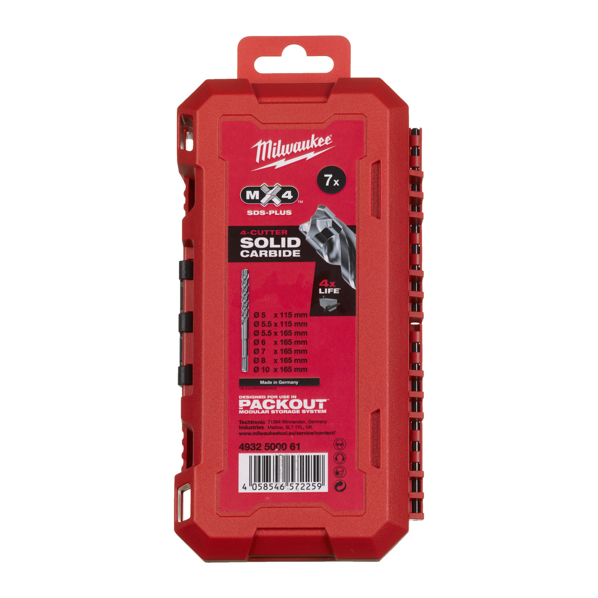 Burghie beton și zidărie SDS-Plus MX4 - 4 tăișuri, 6.5-32 mm Milwaukee