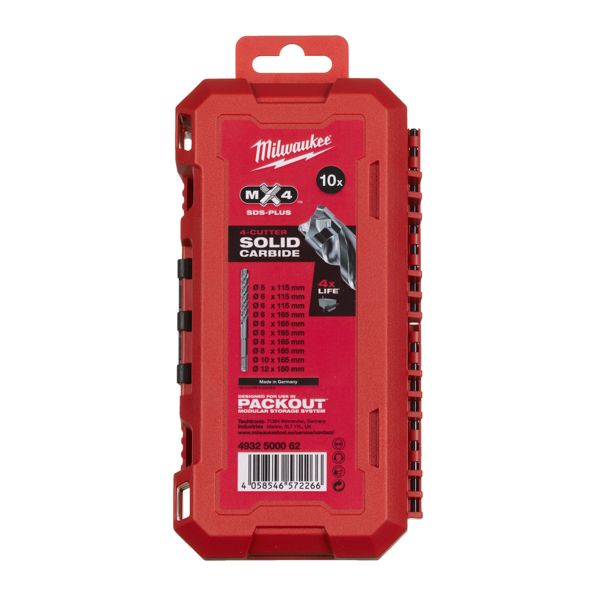 Burghie beton și zidărie SDS-Plus MX4 - 4 tăișuri, 6.5-32 mm Milwaukee