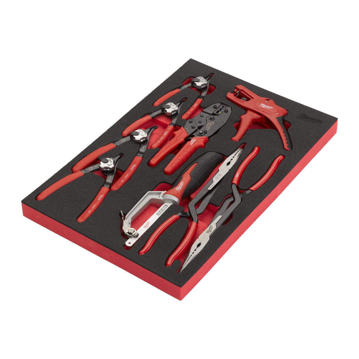 Set inserție spumă clești, dezizolator și fierăstrău (9 buc.) pentru dulapurile 46″/36″ Milwaukee