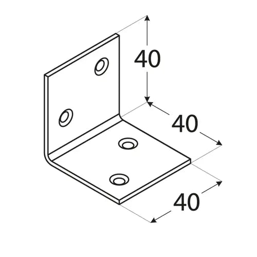 KSO 2 - Colțar lat (zincat) 40x40x40x1,5 mm