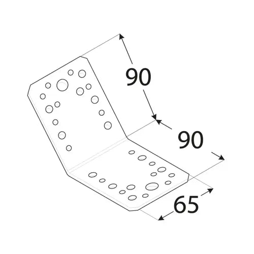 KLR 3 Colțar pentru unghi de 135° 90x90x65x2,5 mm