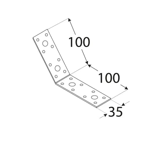 KLR 4 Colțar pentru unghi de 135° 100x100x35x2,5 mm