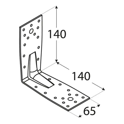 KP5 - Colțar ranforsat 140x140x65x2,5 mm