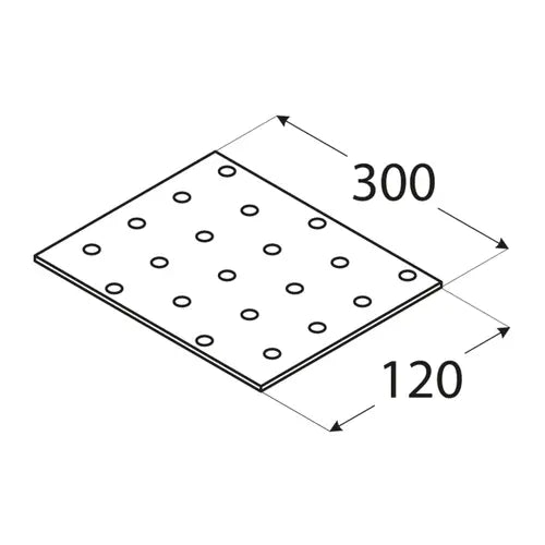 PP21 - Placă perforată 300x120x2,0 mm