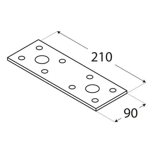 LP6 - Conector plat 210x90x2,5 mm