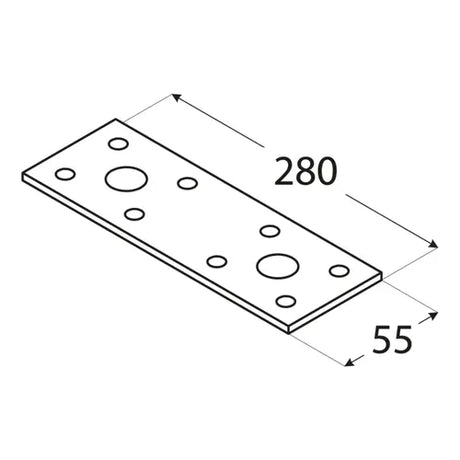 LP4 - Conector plat 280x55x2,5 mm