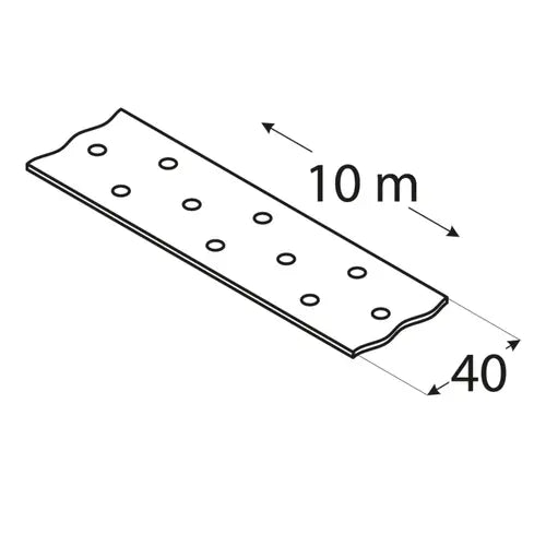 TM2/10 - Bandă de montaj perforată 40x2,0 mm /10m