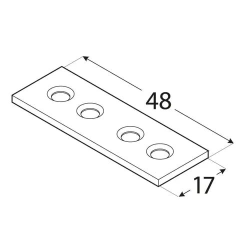 LW 50 - Conector îngust 48x14x1,5 mm