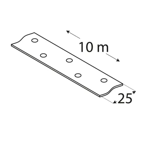 TM1/10 - Bandă de montaj perforată 25x1,5 mm /10m