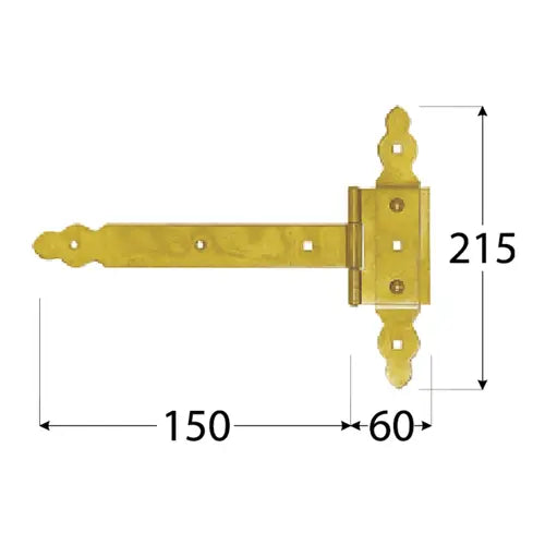 ZBNO 150 Balama decorativă pentru poartă 150x60x215x35 mm