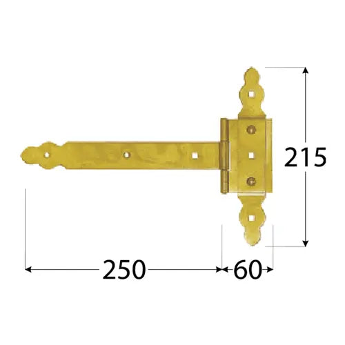 ZBNO 250 Balama decorativă pentru poartă 250x60x215x35 mm