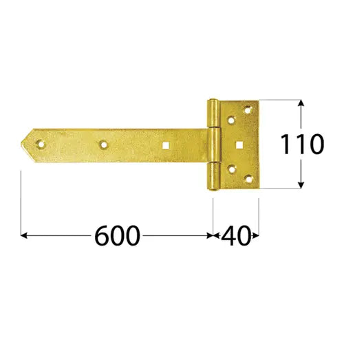 ZBW 600 Balama pentru poartă, sarcină grea 600x40x110x4,0 mm
