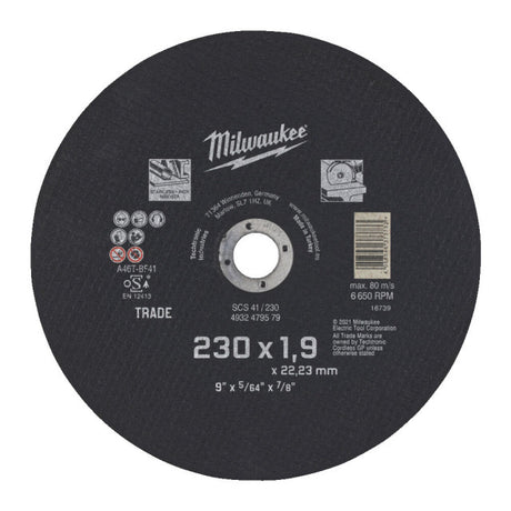 Disc abraziv pentru debitat metal, 230x1.9x22.22, 4932479579 Milwaukee