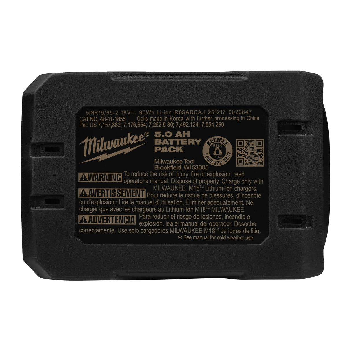 M18 HB5 Acumulator M18 HIGH OUTPUT 5,0 Ah Milwaukee - detaliu