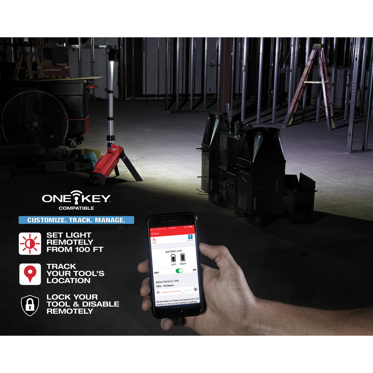 Milwaukee M18onersal turn de iluminat   4933459431