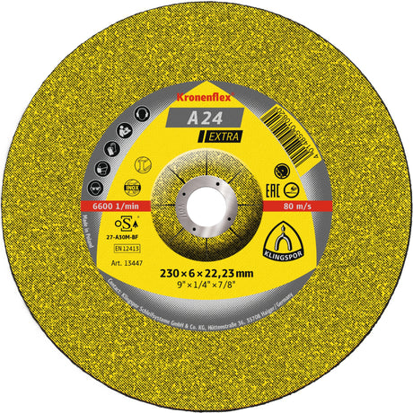 A 24 EX Discuri polizare, 230 x 6 x 22,23 mm cu centru depresat