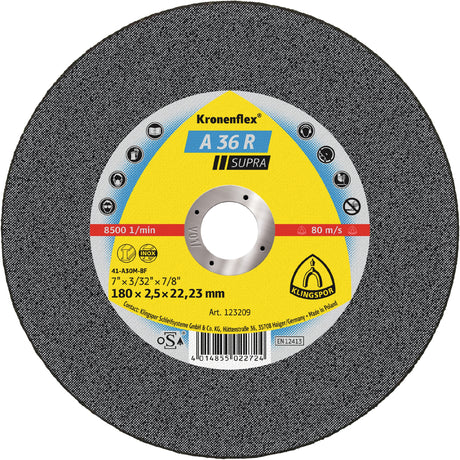A 36 R Discuri debitare, 180 x 2,5 x 22,23 mm Drept