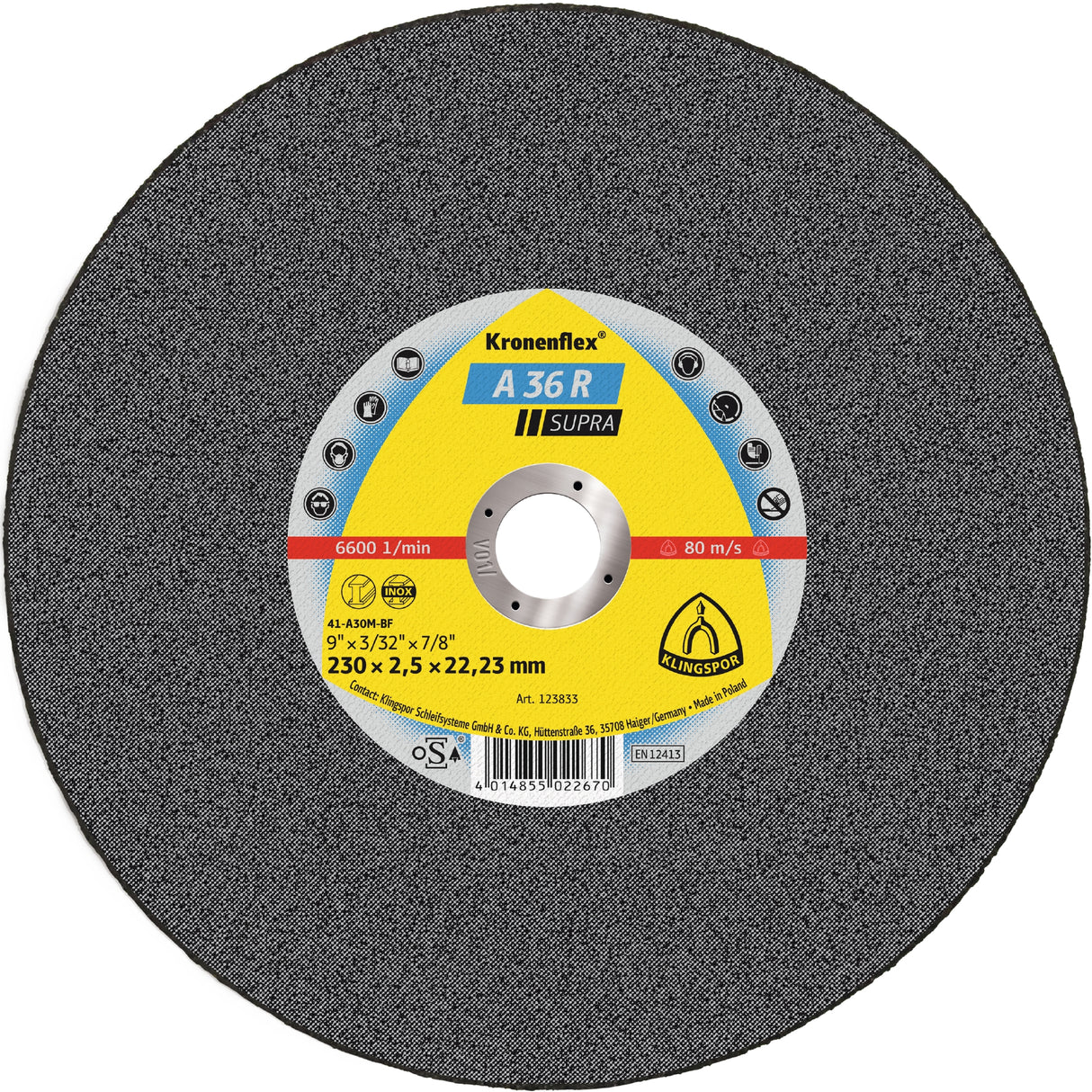 A 36 R Discuri debitare, 115 x 2 x 22,23 mm Drept