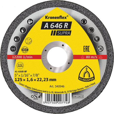 A 646 R Discuri debitare, 230 x 1,9 x 22,23 mm Drept