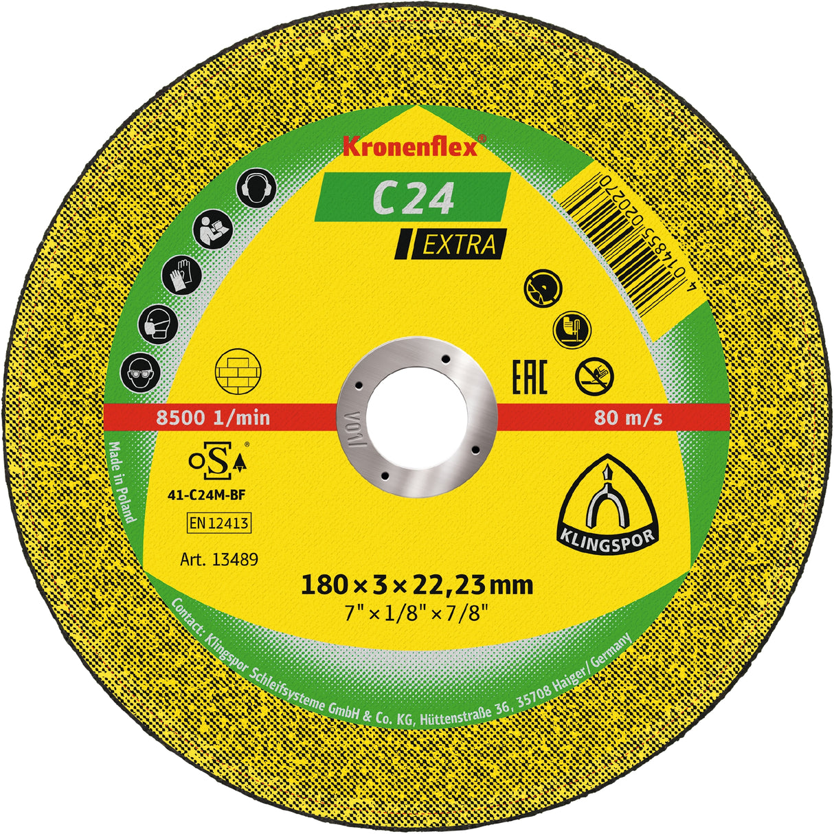 C 24 EX Discuri debitare, 115 x 2,5 x 22,23 mm cu centru depresat