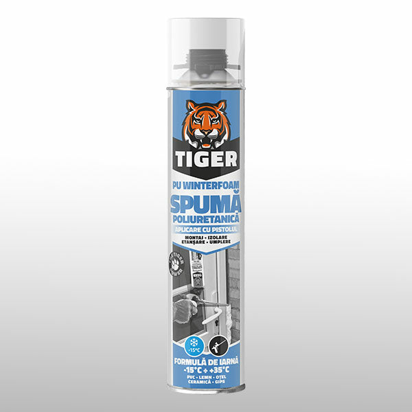 Spuma cu celule inchise, iarna, 700 ml, pentru pistol, Tiger
