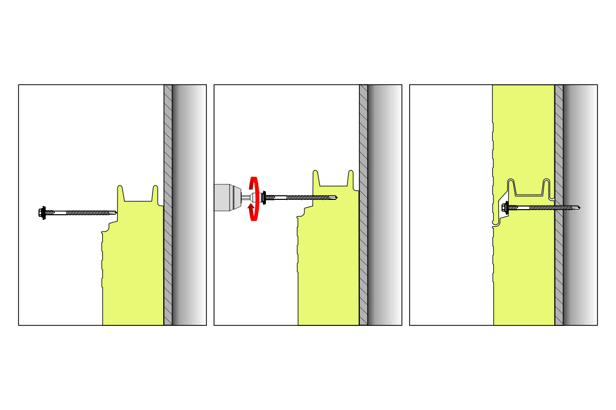 WSW - Șurub autoforant pentru panouri sendviș cu șaibă EPDM, 100buc