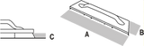 Rașchetă pentru gips, din inox, 460*90*19 mm