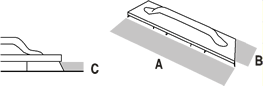 Rașchetă pentru gips, din inox, 460*90*19 mm