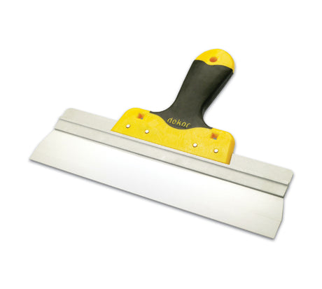 Spatulă din inox, cu mâner curbat din plastic
