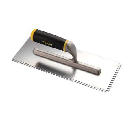 Gletieră zimțată 4*6, din inox, cu mâner din aluminiu, 120*300 mm