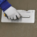 Gletieră zimțată 4*6, din inox, cu mâner din aluminiu, 120*300 mm