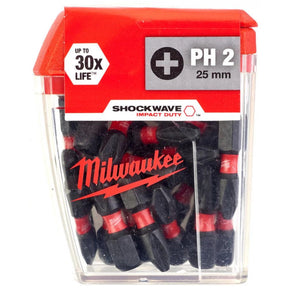 Milwaukee Biți SHOCKWAVE™ IMPACT DUTY CD PH2 25 mm - 25 buc, 4932430853
