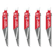 Milwaukee Pânze fierăstrău sabie TCT WRECKER 150x6T - 5 buc 48475541