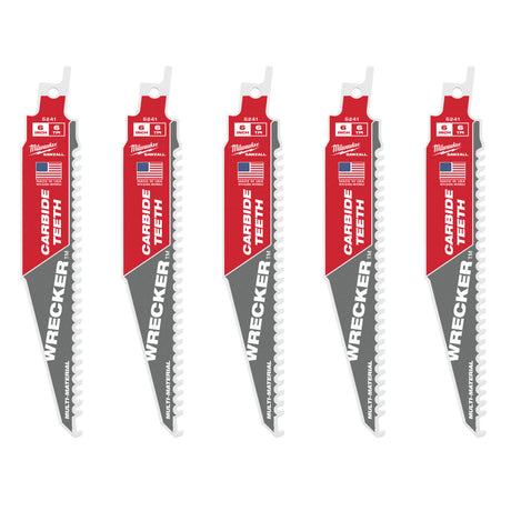 Milwaukee Pânze fierăstrău sabie TCT WRECKER 150x6T - 5 buc 48475541