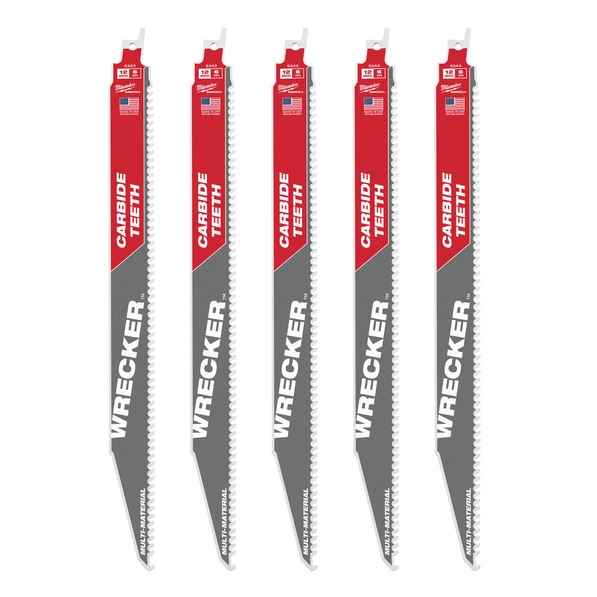 Milwaukee Pânze fierăstrău sabie TCT WRECKER 300x6T - 5 buc 48475543