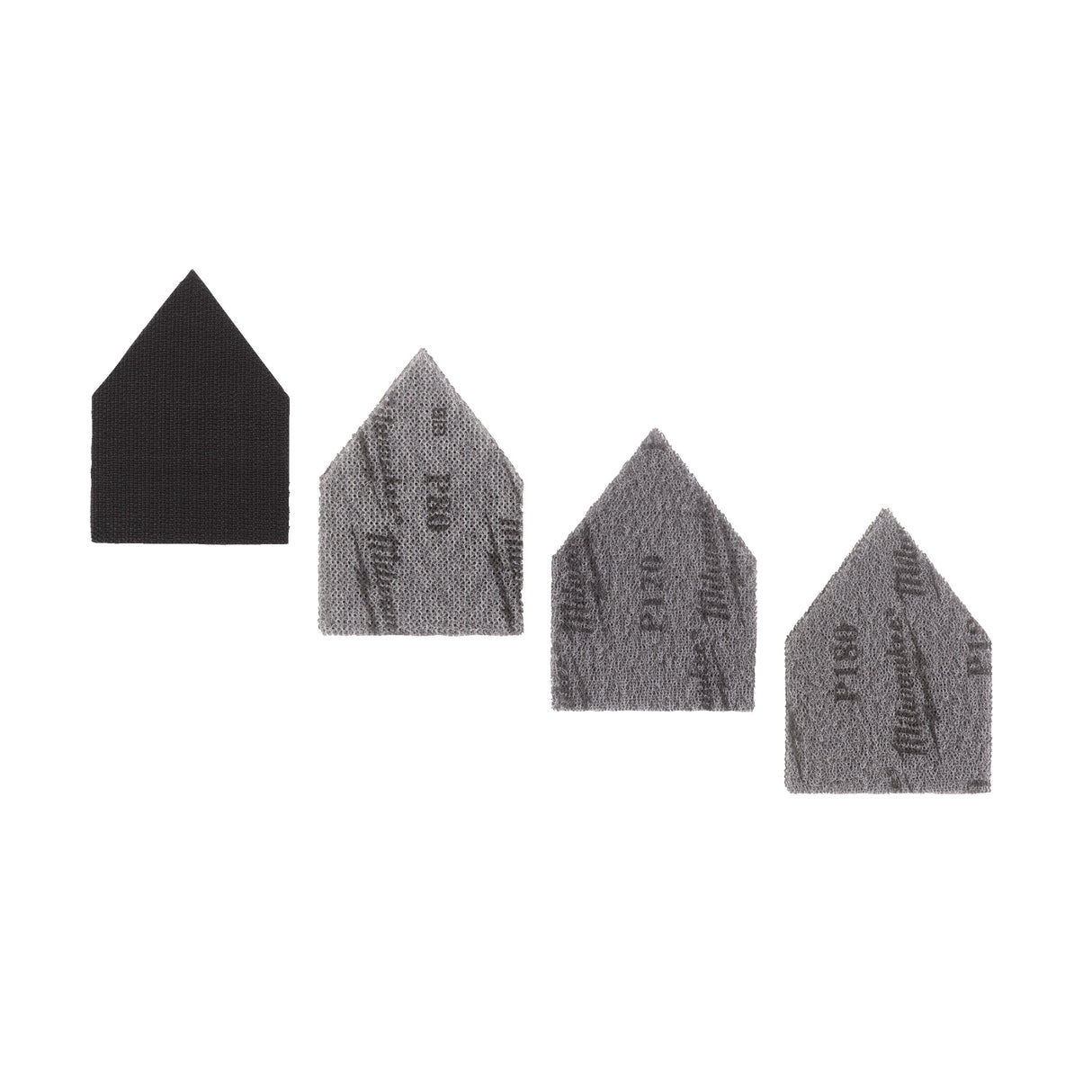 Milwaukee Set de 12 buc de plasă abrazivă granulație 80,120,180, 67x80, plus suport 48805405