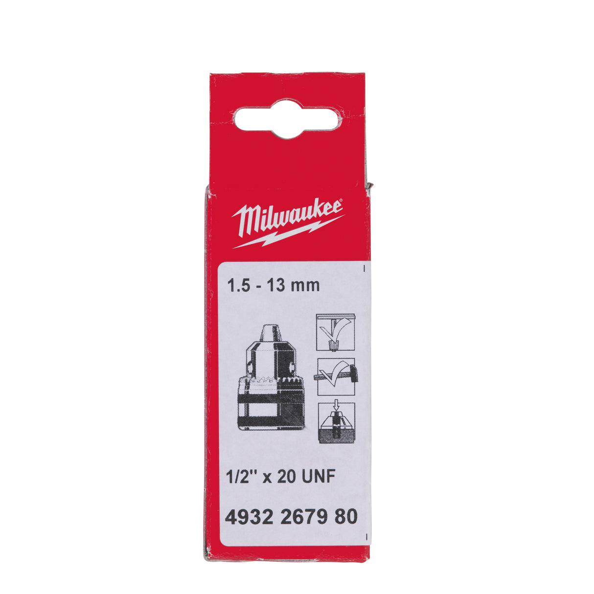 Milwaukee Mandrina zimțată 1/2" x 20 1,5 - 13 mm 4932267980